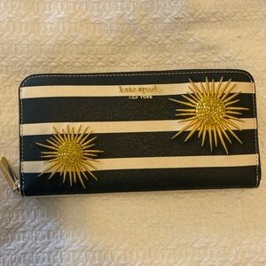 Kate Spade Sun kissed striped zip around continental wallet
